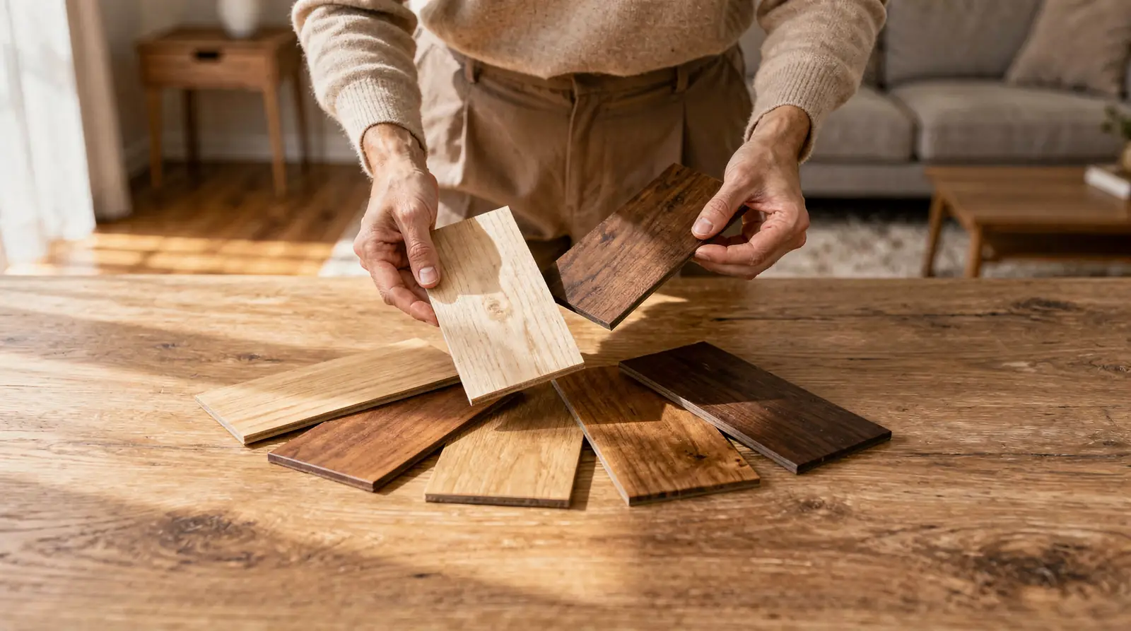 The perfect mix of wood tones can make all the difference in your home's design