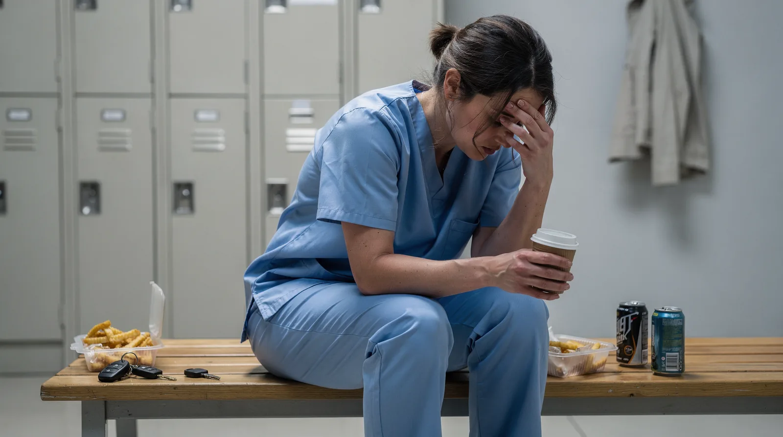 Drinking coffee near the end of your shift can leave enough caffeine in your system