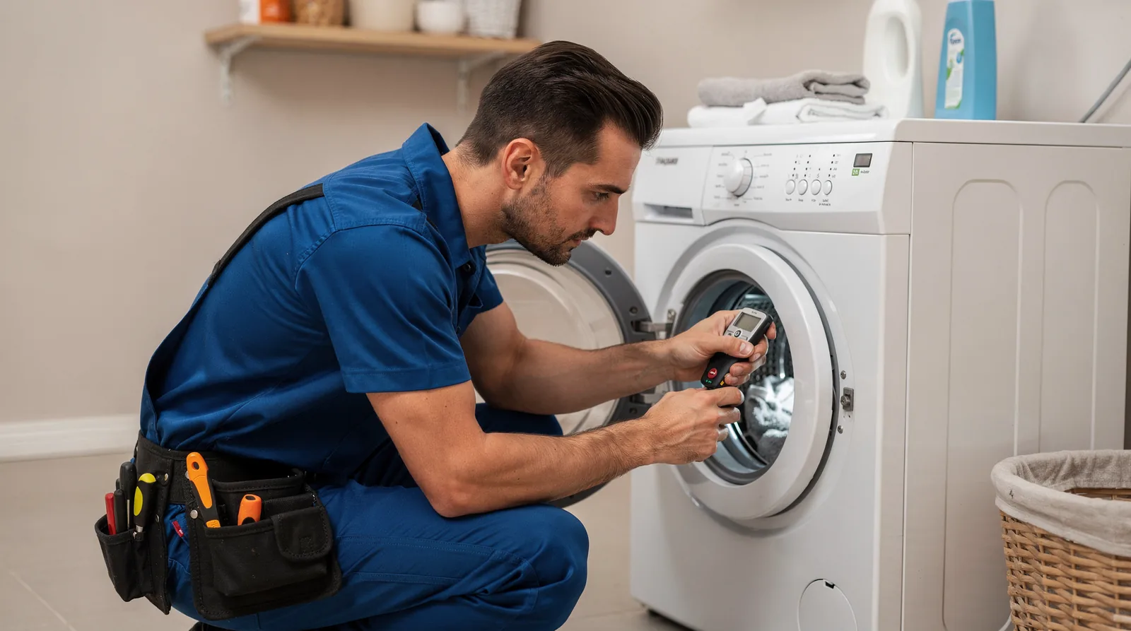 Same-day washing machine repair service is available for a variety of machine types and popular