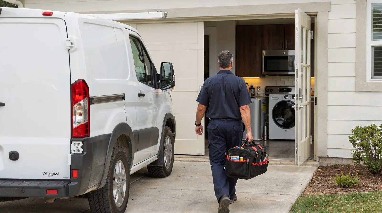 A rapid dispatch system and fully stocked service vans help technicians reach San Antonio homes
