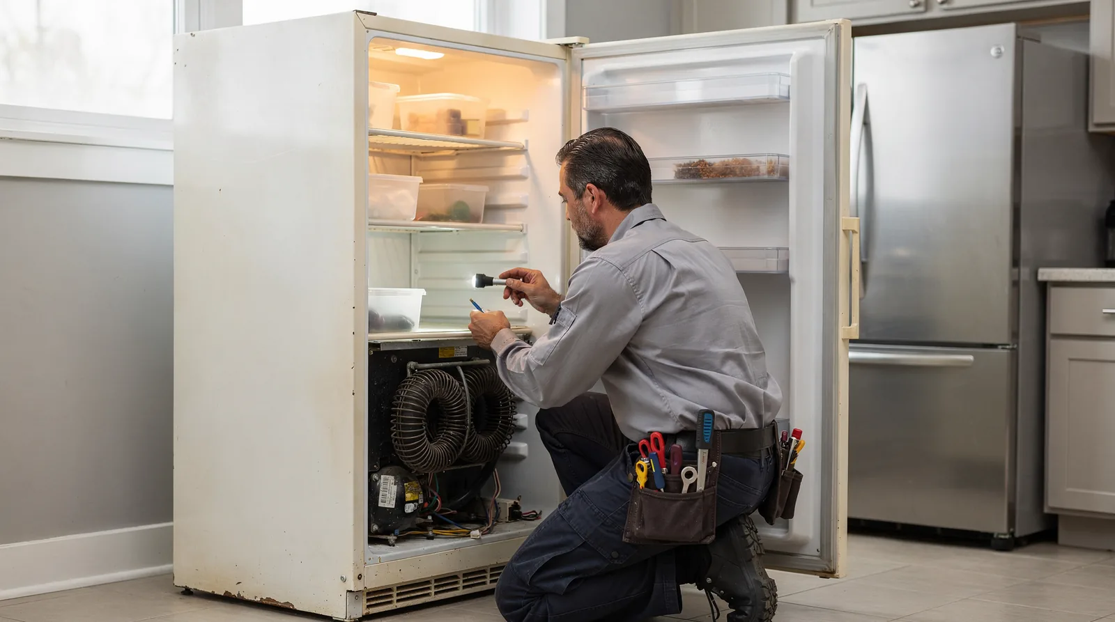 Replacement becomes the smarter option once an appliance is past half its expected lifespan