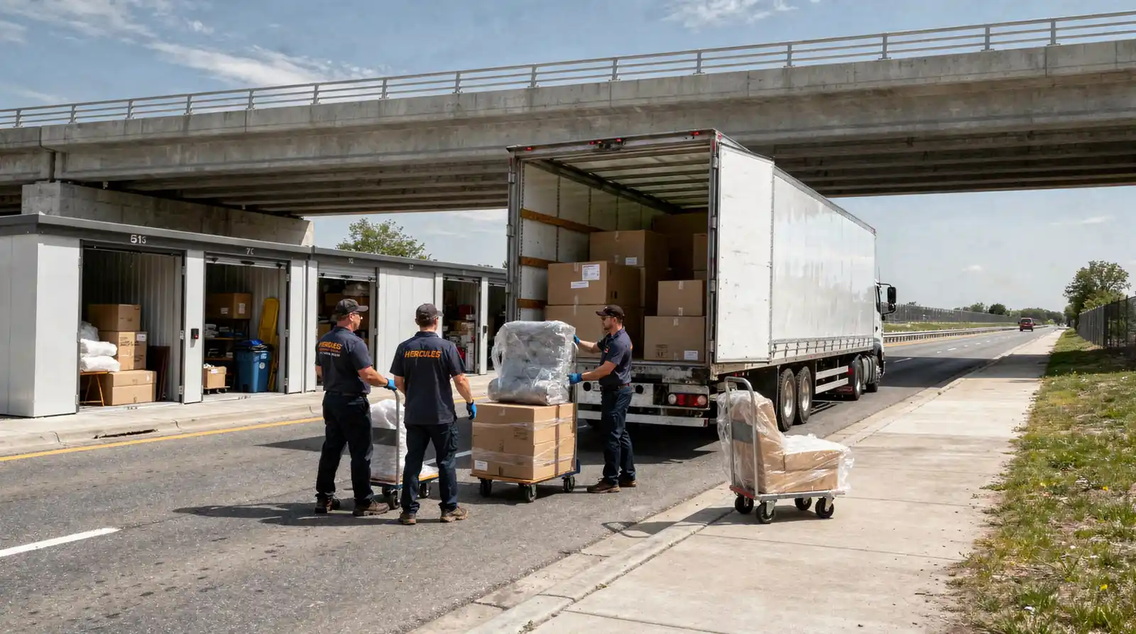 Hercules Moving Solutions provides packing services, including supplying boxes.; Hercules Moving Solutions offers both