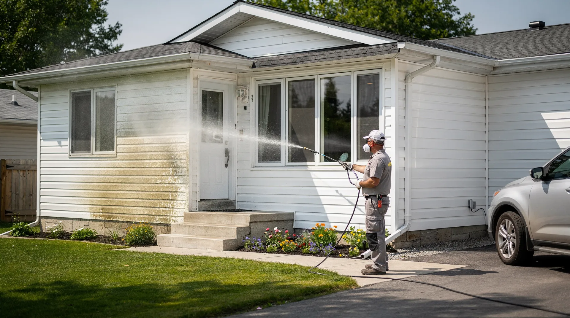 Curb appeal is a primary benefit of soft washing, as it visibly improves the appearance
