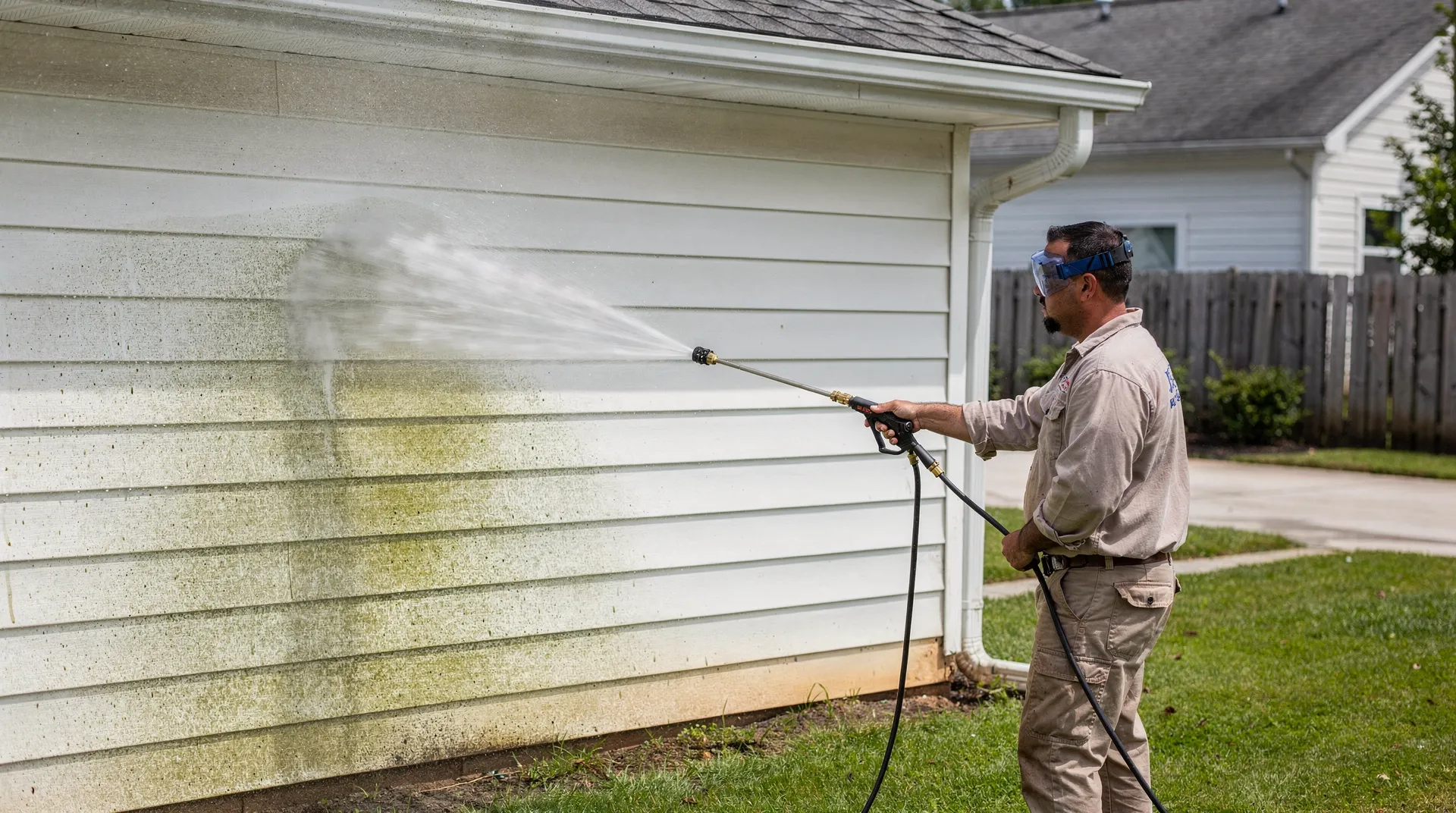 Soft washing is highly recommended for cleaning the siding of residential homes, providing thorough cleaning