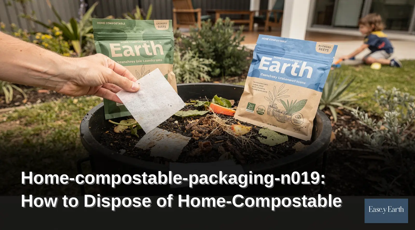 Compostable packaging breaks down into natural elements, contributing to the soil's health.; Home-compostable packaging