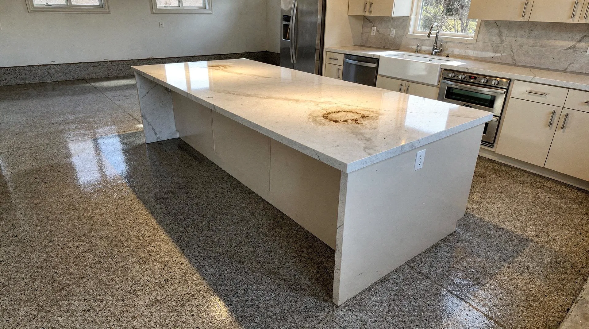 Epoxy countertop coating is ideal for upgrading old, worn, or outdated countertops without the cost