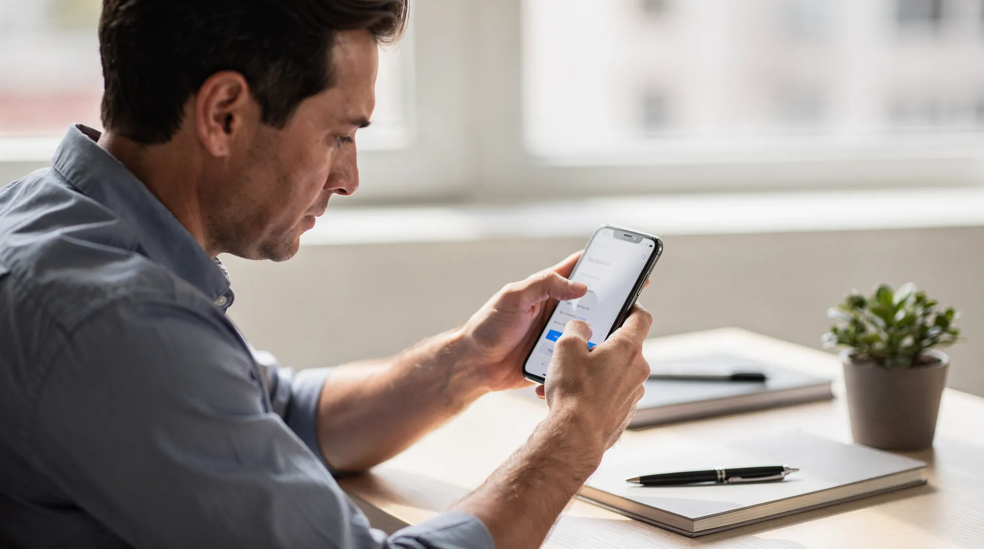 Desktop login requires navigating to the JobNimbus website and entering a registered email address
