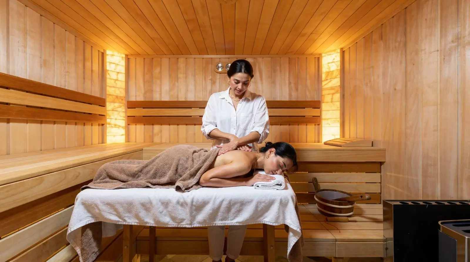 A standard full body massage session covers the back first, then legs, feet, arms, shoulders