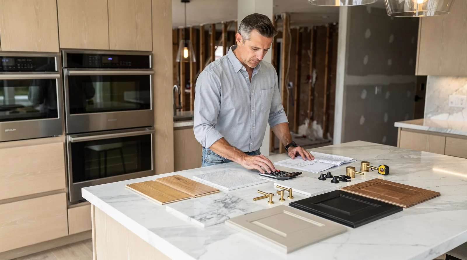 Custom cabinetry, premium countertops like quartz and marble, and open-concept conversions are common features