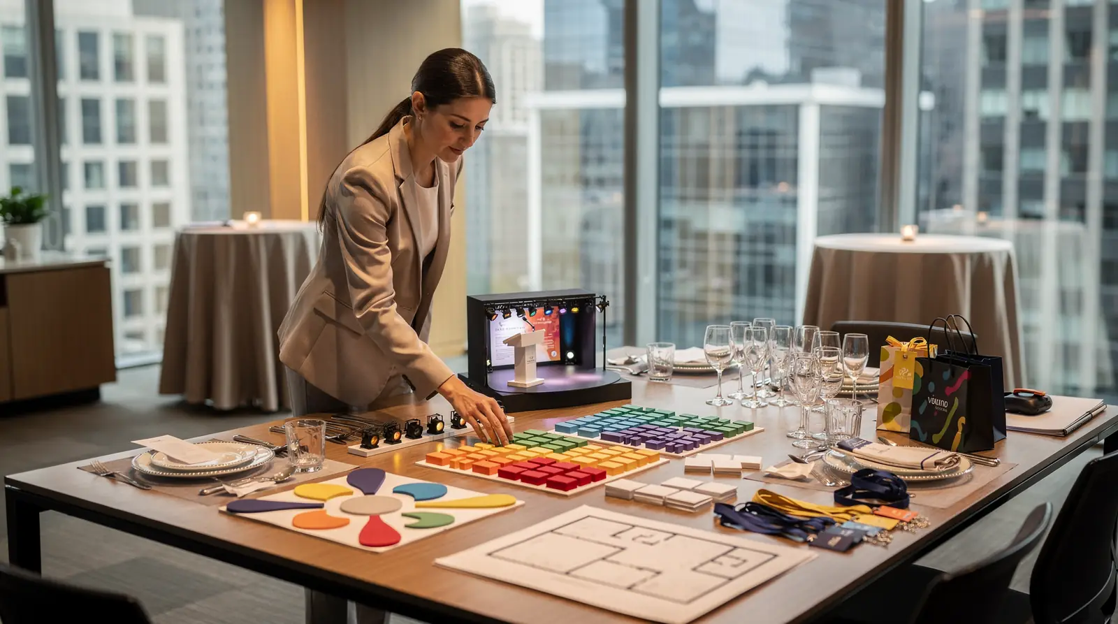 The firm specializes in corporate events, galas, conferences, brand activations, and private events.; Clients include