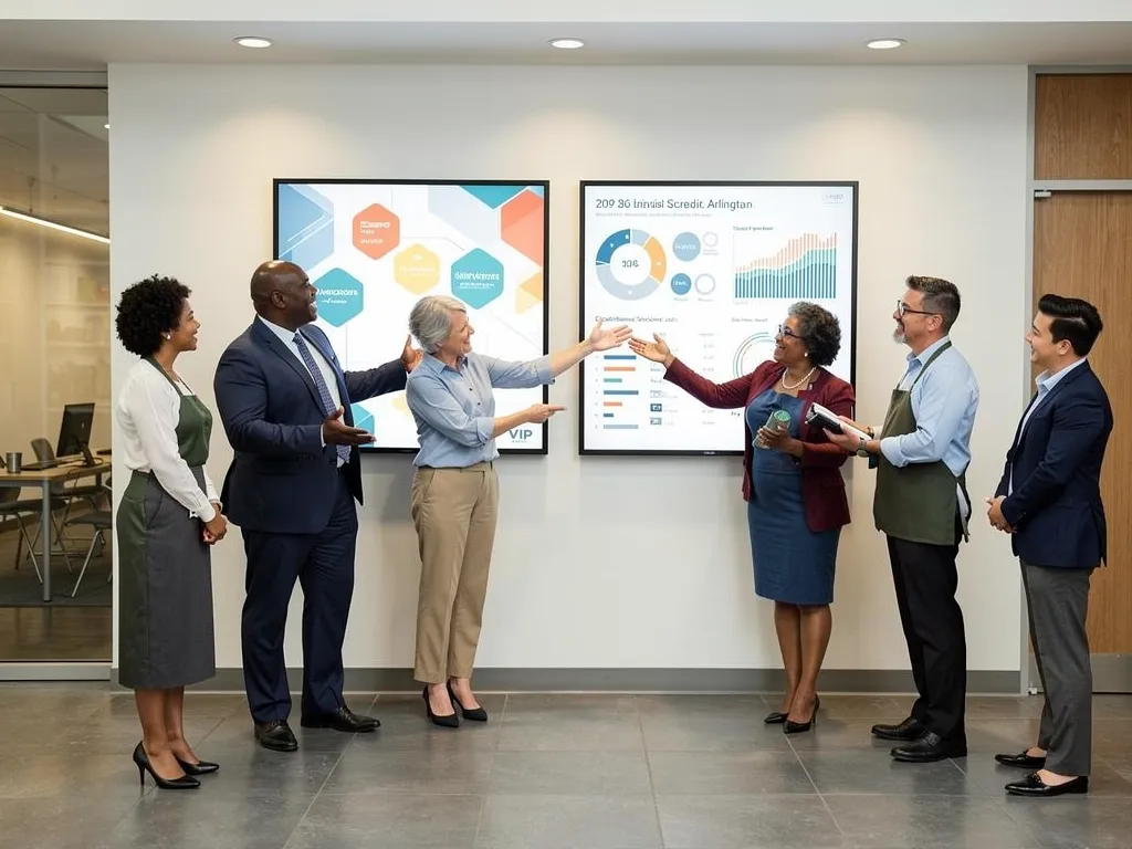 Advisor consulting Arlington entrepreneur on business credit
