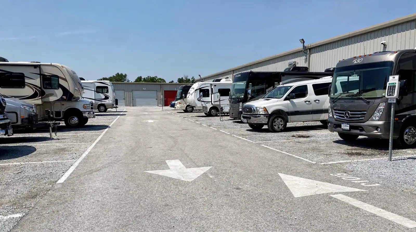 Outdoor RV storage is the most basic and widely available option at most facilities.; Outdoor