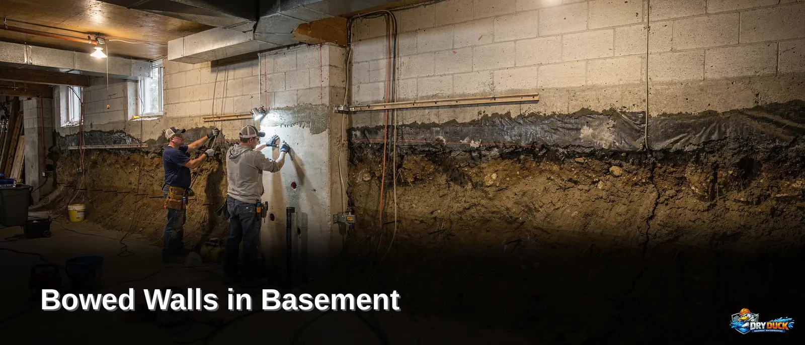 Iowa's dense clay soil swells when wet and shrinks when dry, pressing basement walls harder