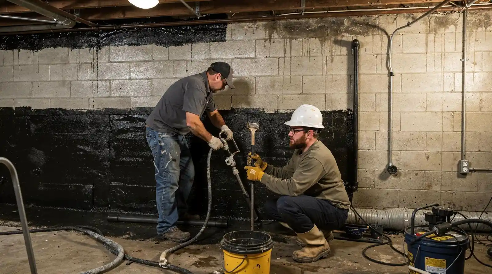 Polk County's clay soil holds water against foundation walls and swells when saturated.; Newer poured