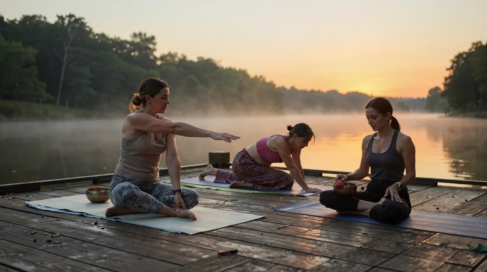 Hatha yoga builds foundational poses ideal for beginners, while Vinyasa adds cardio-flow intensity and Yin