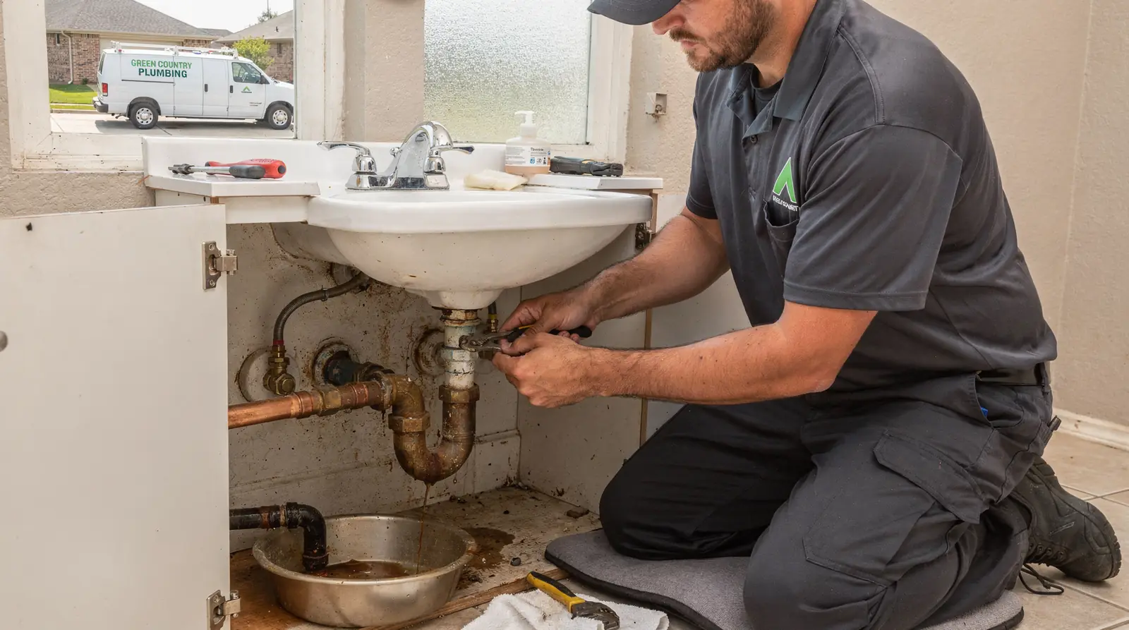 Oklahoma law requires that only a licensed plumber install or replace hot and cold water