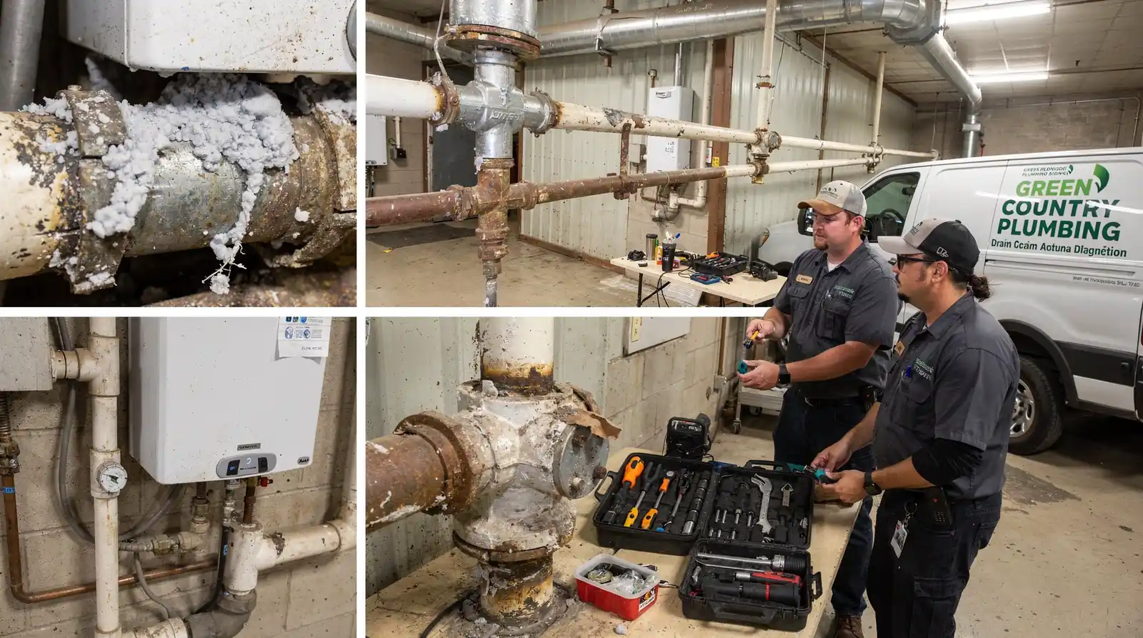 Calcium and magnesium scale from hard water builds up on tankless heat exchangers, reducing efficiency