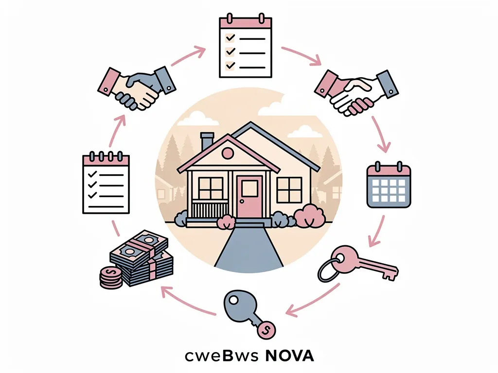 Step-by-step cash home buying process from offer to closing