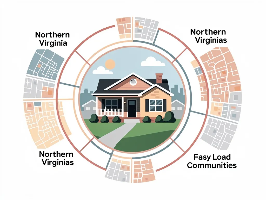 Map of Northern Virginia counties and cities WeBuyNOVA serves