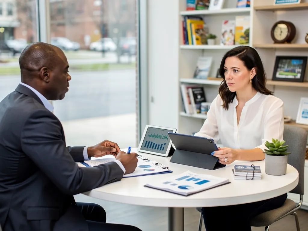 Loan officer at a local credit union reviewing an applicant's credit history