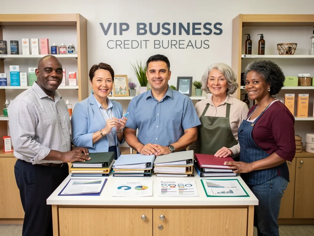 Business owner verifying company details on a credit bureau profile screen