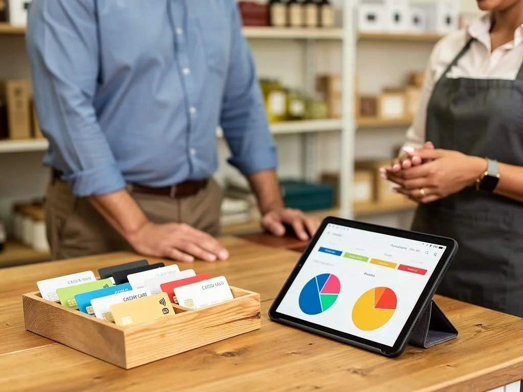 Business credit card being used to pay a company expense