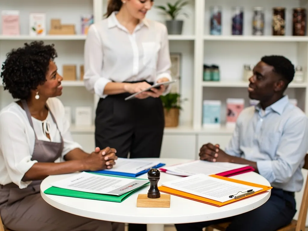 Entrepreneur signing LLC formation documents at a desk