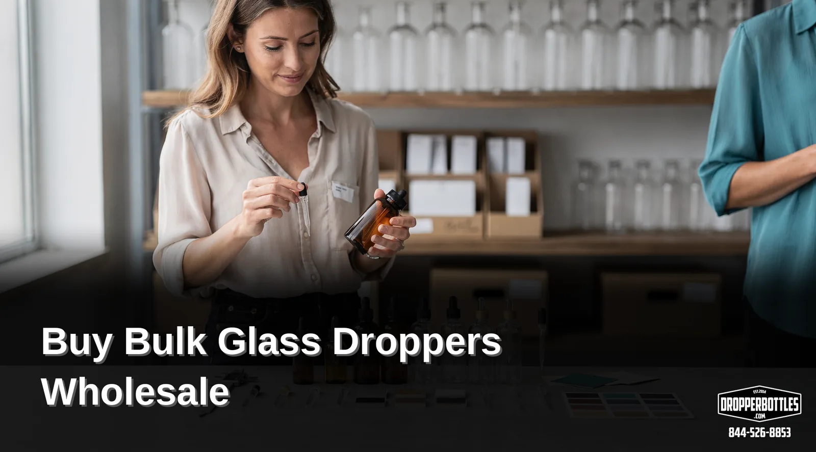 Bulk glass dropper bottles provide controlled dispensing suited to essential oils, extracts, medicines, and cosmetic