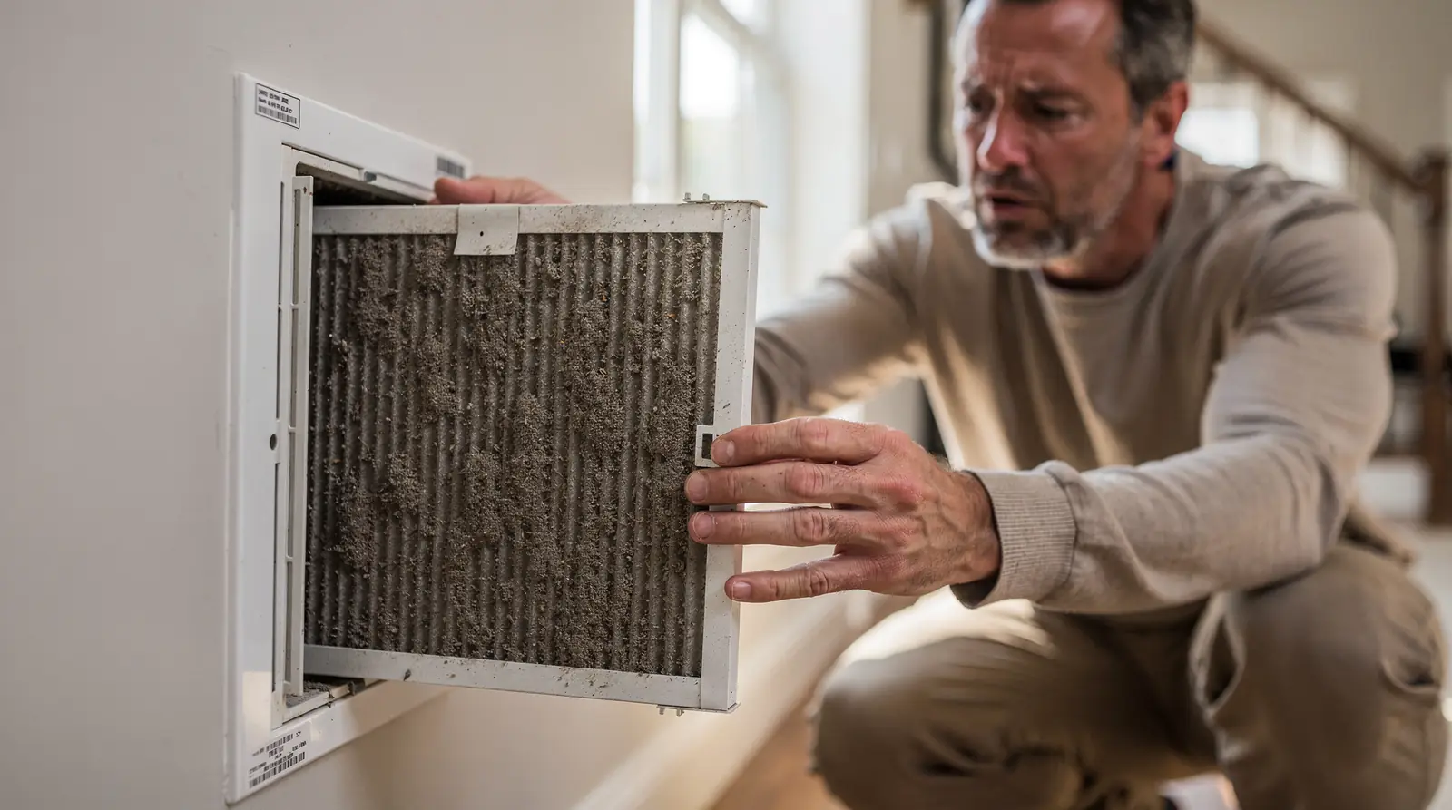 Unusual noises like grinding or squealing from your HVAC unit signal mechanical problems.; Weak airflow