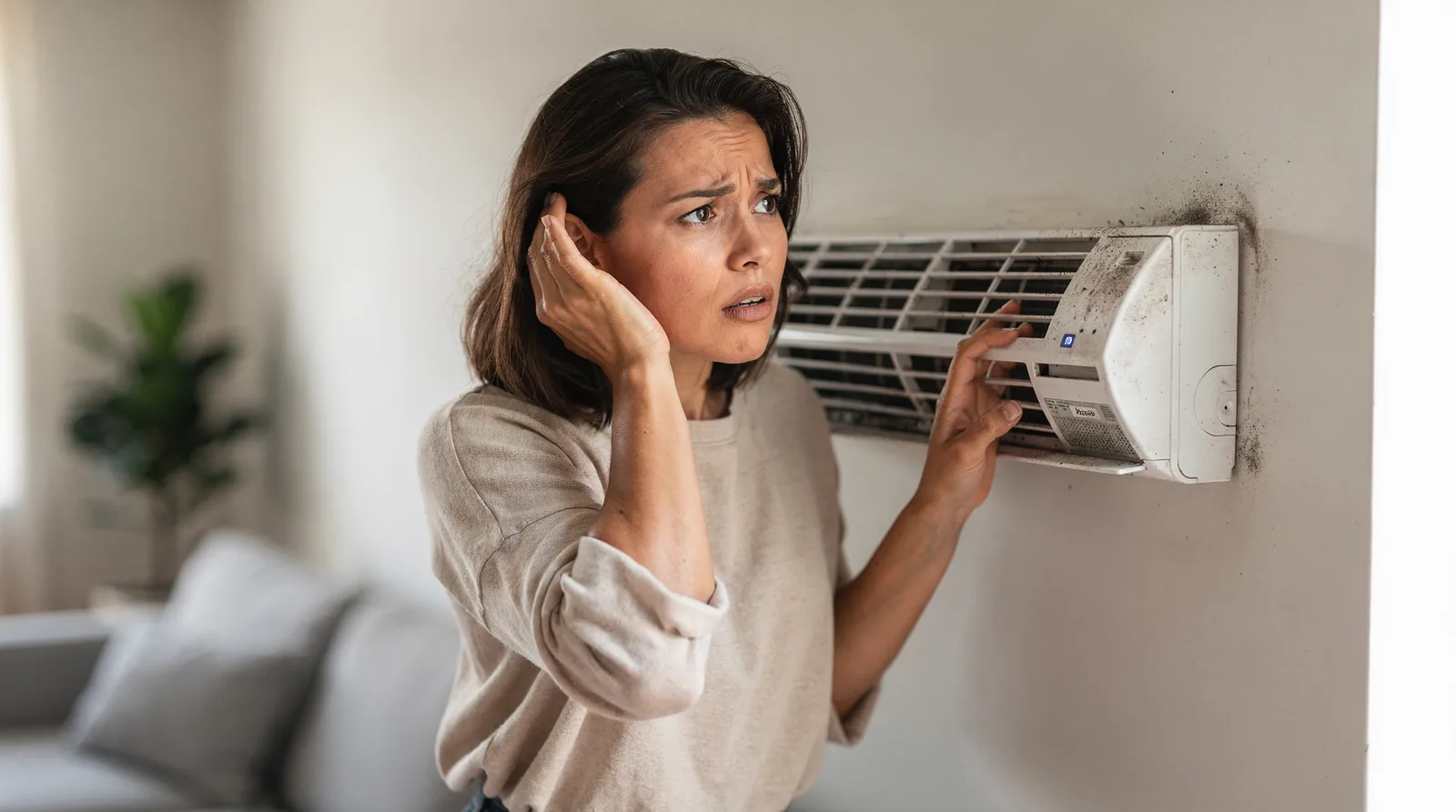 Unusual sounds from your air conditioner, such as grinding, squealing, or banging, often indicate mechanical