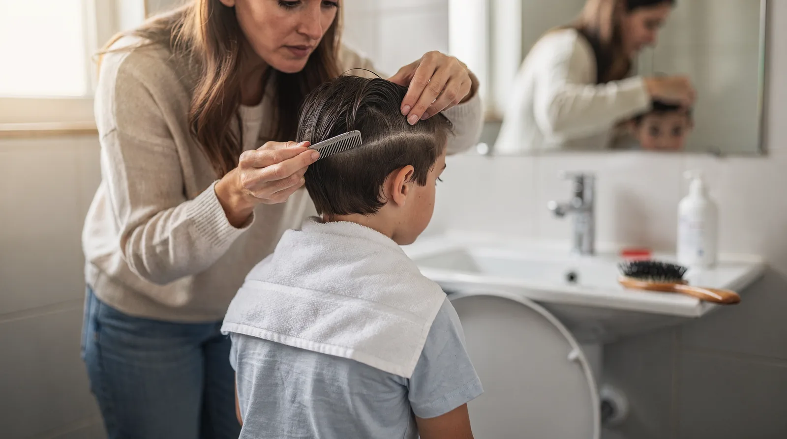 Check all household members and other close contacts for lice once one child is confirmed Check all household members and other close contacts for lice once one child is confirmed