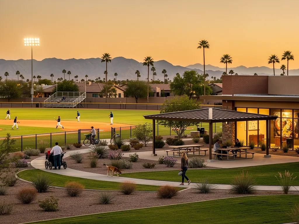 Recreation and cultural amenities in West Valley suburbs Glendale and Peoria Arizona