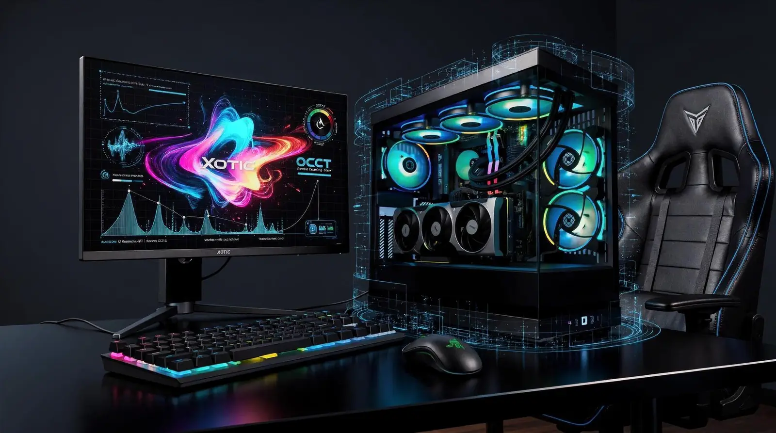 Every XOTIC PC system undergoes OCCT stress testing to validate CPU, GPU, memory, and power