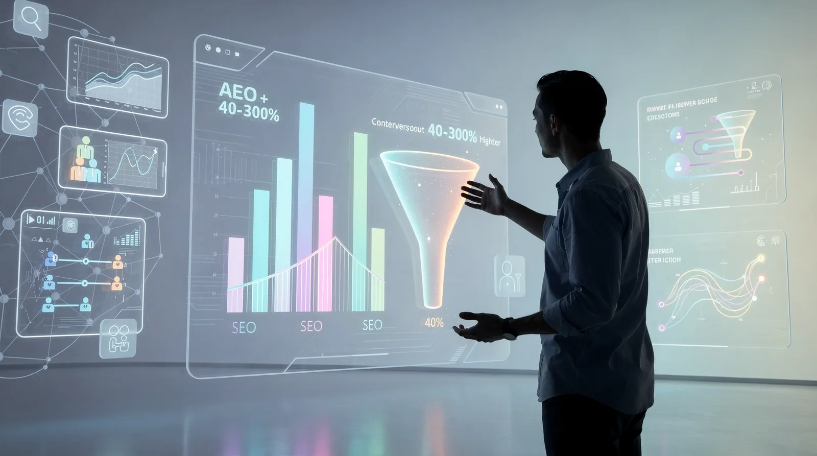 Traffic driven by AEO and AI discovery converts 40-300% better than traditional website search traffic