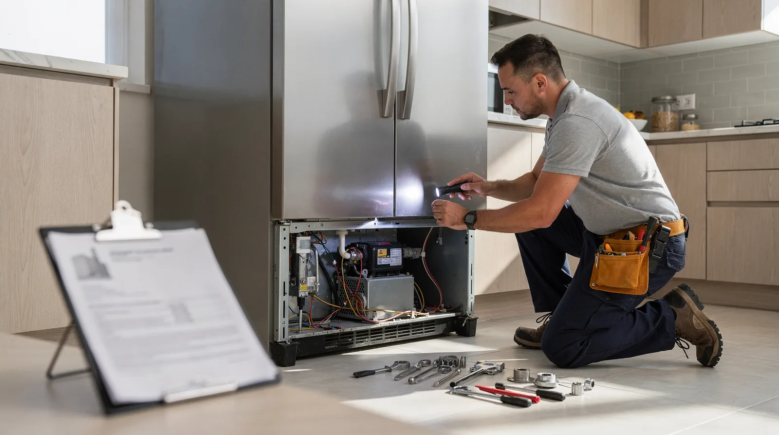 A new or used refrigerator typically costs significantly more than a single repair visit, making
