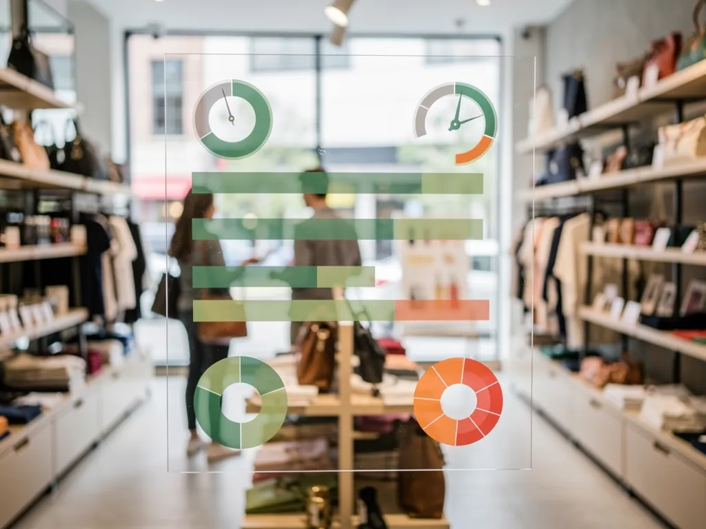 Business advisor reviewing a credit scan report with a retail client