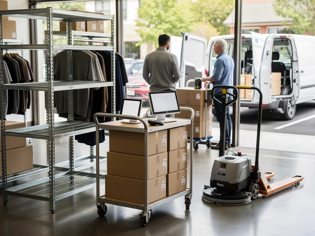 Delivery van and point-of-sale equipment financed through a retail credit line
