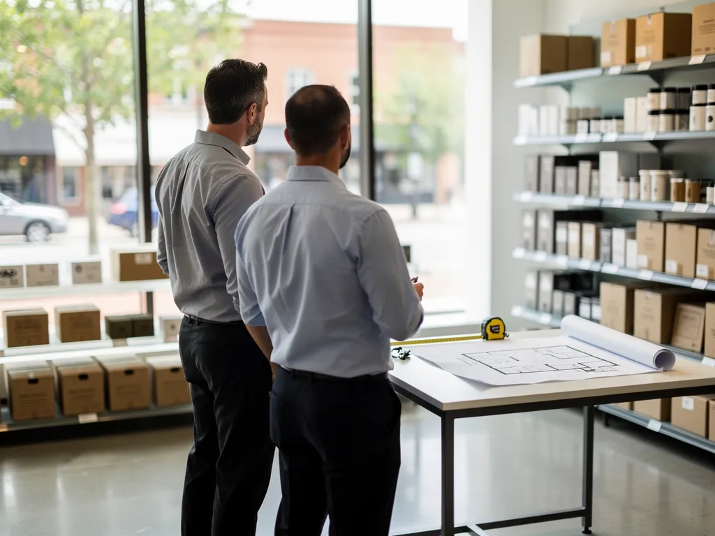 Retail business owner meeting with a funding advisor to start an application