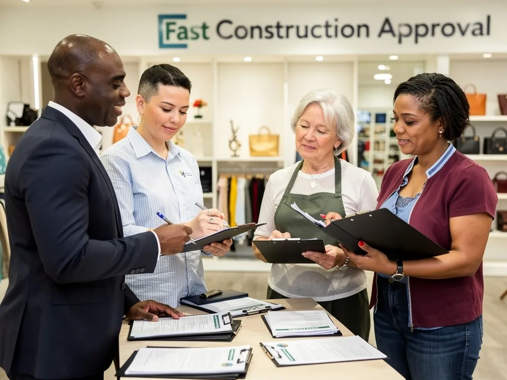 Contractor submitting a construction loan application package for fast approval