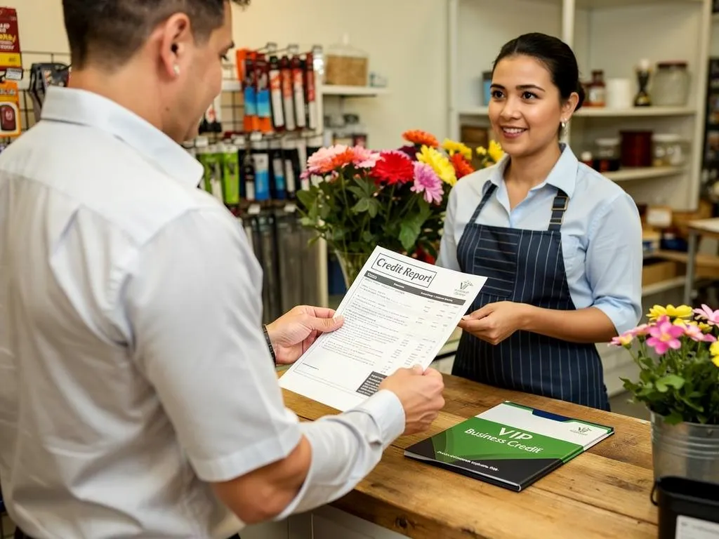 Small business owner reviewing loan eligibility documents with an advisor