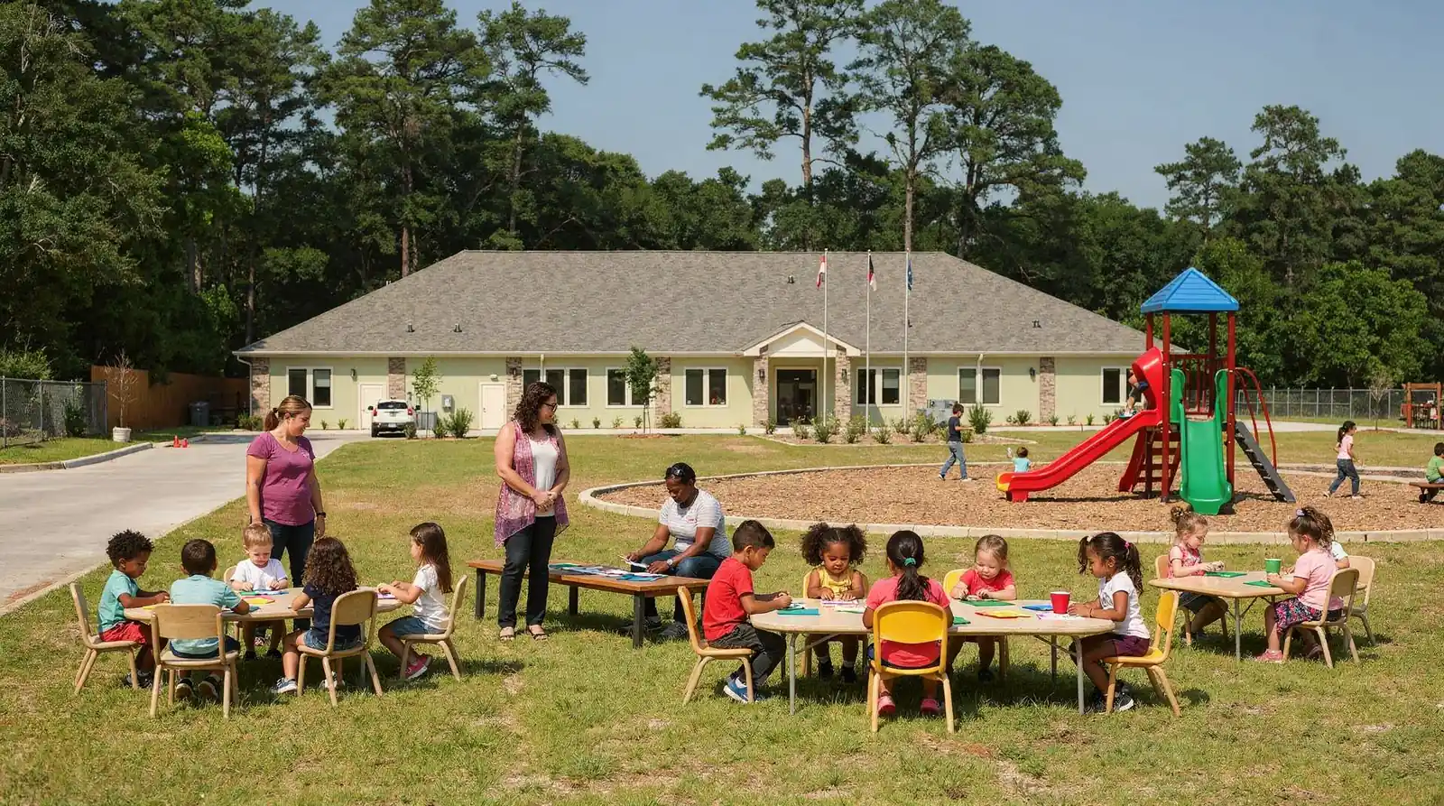 A well-designed Montessori day balances academic support with physical activity and creative exploration, rather than