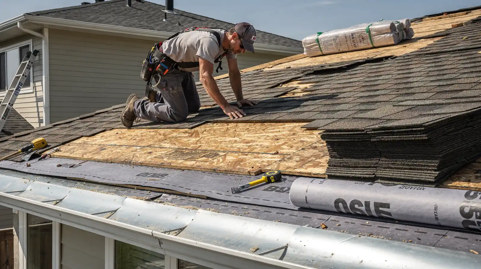 Step one: Schedule a free roofing estimate with Roofing.co to assess your current roof