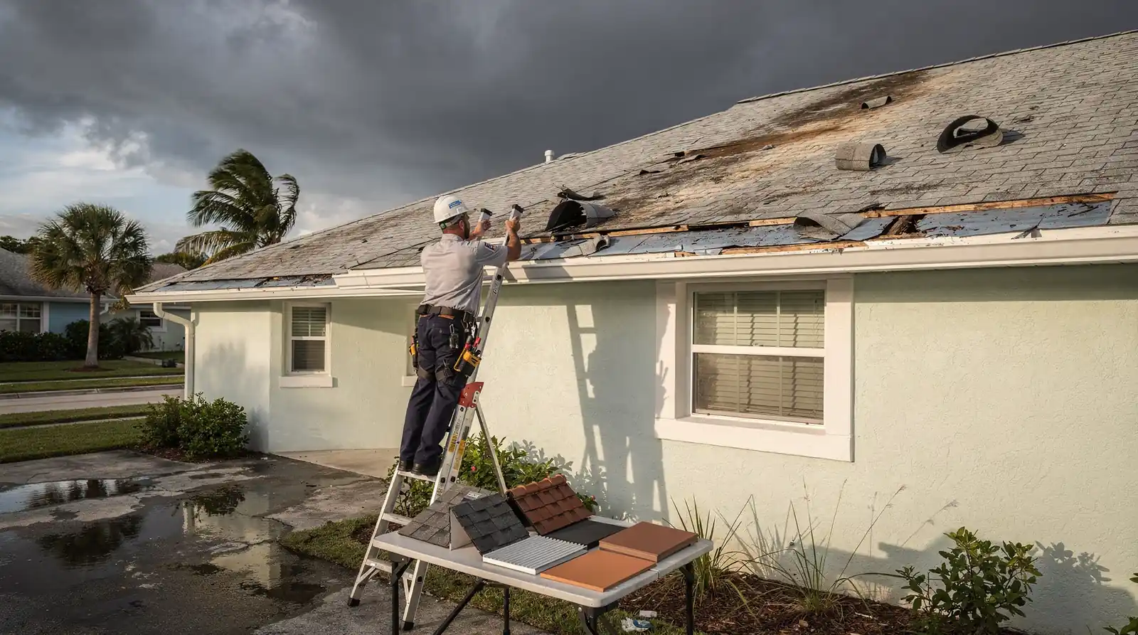 Two different types of storms can put two different kinds of stress on a roof
