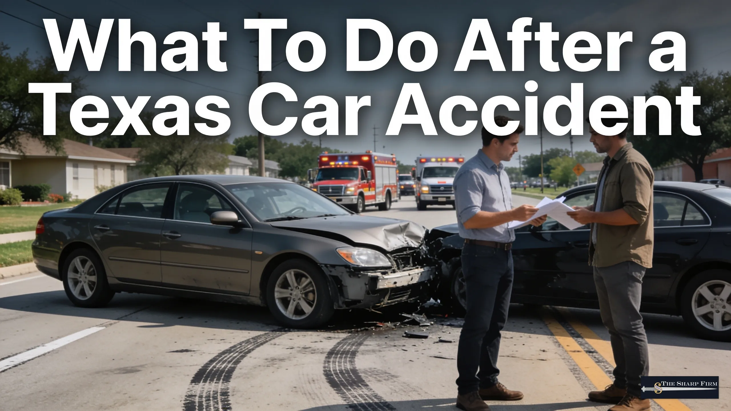 If the accident results in injuries or disabled vehicles, Texas drivers should stop and call