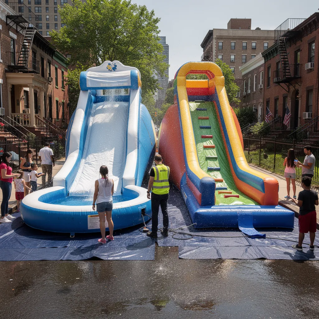Inflatable water slide rentals add an exciting, engaging element to gatherings and help beat summer