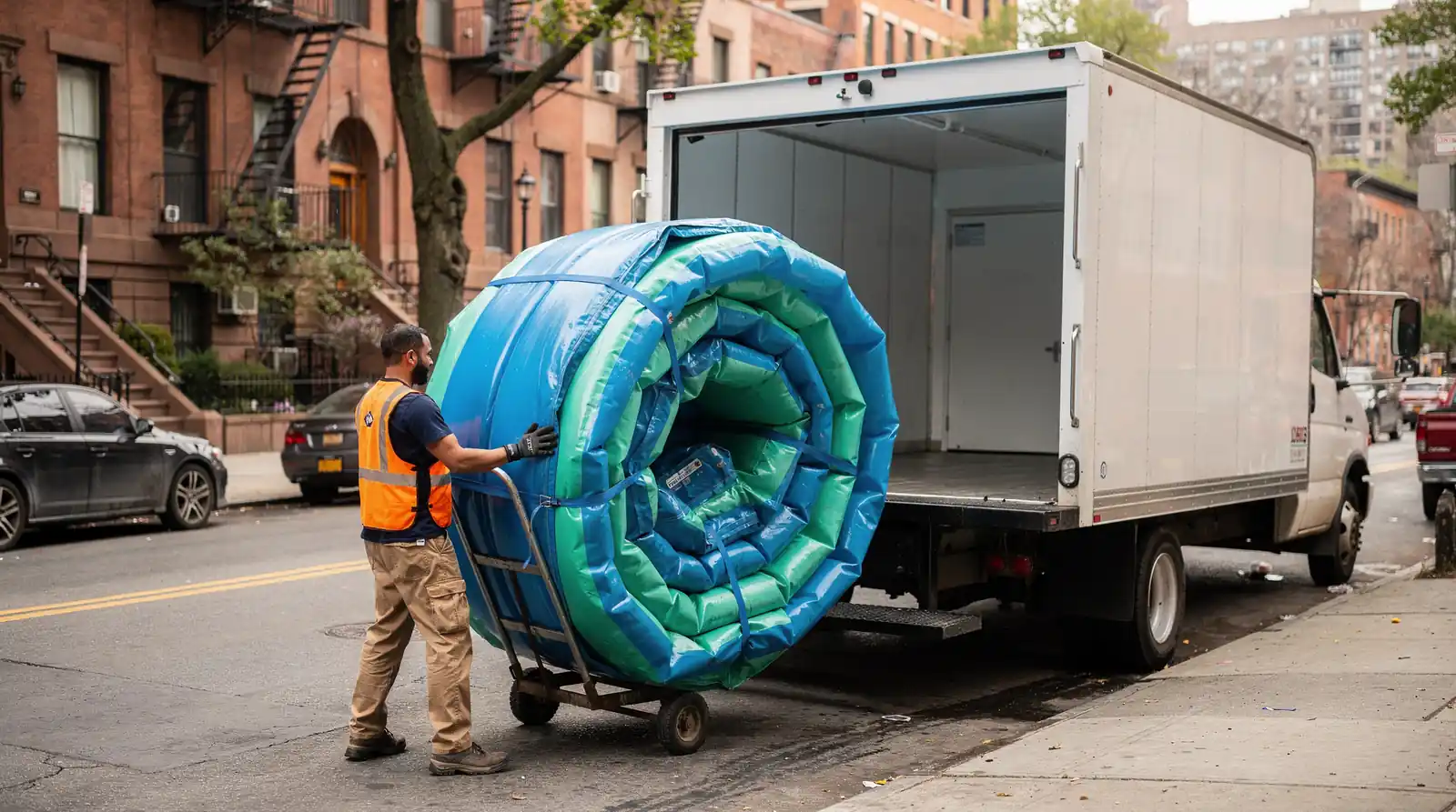 Water slide delivery covers Staten Island, Brooklyn, Queens, the Bronx, and Long Island.; Bounce house