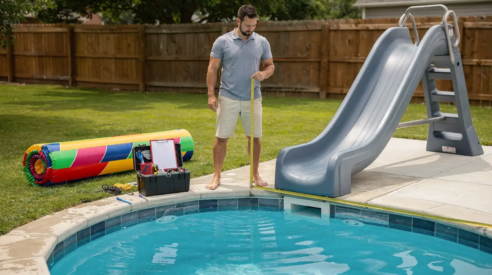 Choosing a water slide should start with the age and needs of the guests