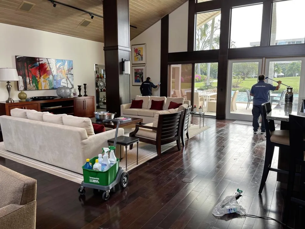 Side-by-side comparison of routine cleaning versus deep move-out cleaning tasks