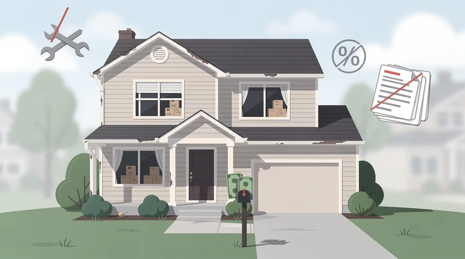 Selling as-is eliminates the need for repairs, realtor fees, and closing costs before a sale