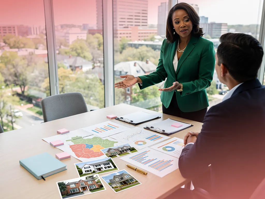 Real estate investor mapping out reinvestment strategy on a map of Virginia